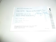 BIGLIETTO COVER BAND PINK FLOYD TOUR 2020 STEF BURNS (VASCO ROSSI) USATO BUONE V