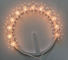 CORONCINA LUMINOSA ELETTRICA STELLARIO VOTIVO  DIAMETRO 14cm LUCE BIANCA