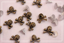 40pz Borchie teschio con rivetto colore bronzo 12X13MM*40pcs SKULL STUDS