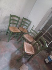 SEDIE ANTICHE IMPAGLIATE PERFETTE POCO USATE 1930