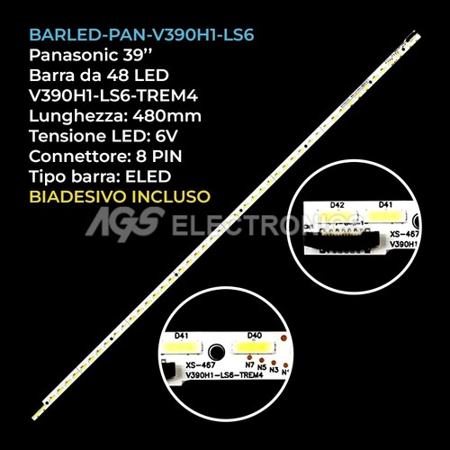 Barra led strip tv - 48,