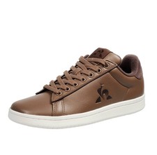 Le Coq Sportif Court Clean - Sneakers Basse In Pelle Marrone - Uomo Scarpe