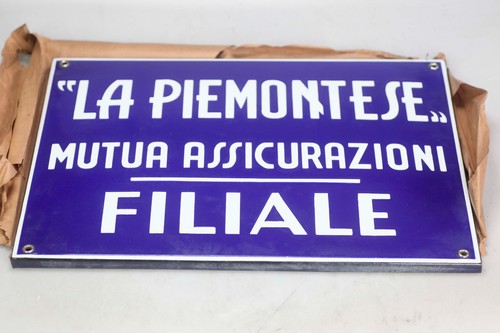 Targa pubblicitaria smaltata