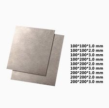 1 pz Lamiera Nichelata Alta Purezza Zincata/Anodo Ni Piastre Metallo Spessore 1/2/3mm