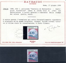 Castelli Lire 650 varietà senza la stampa del giallo