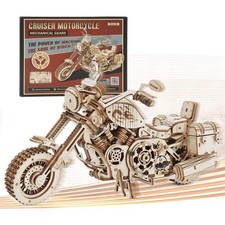 3D Wooden Motorcycle