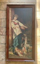 Ragazza con galline grande