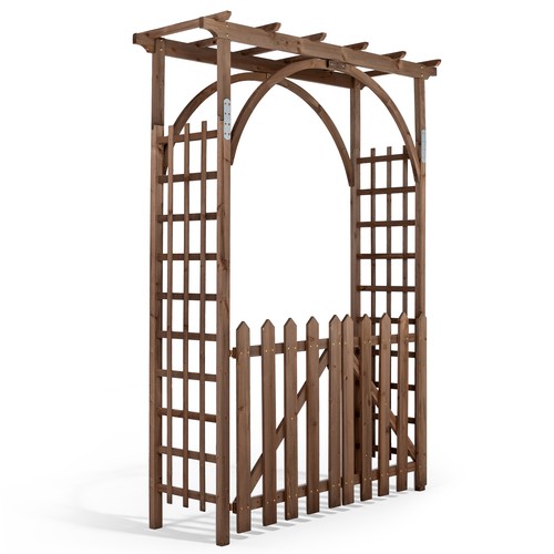 Wooden garden arbor arch - 7,