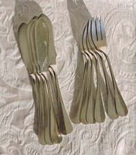 Set Pesce per 6 Persone O. Franzi Londra e Milano c 1880 Modello Baguette Fidelio