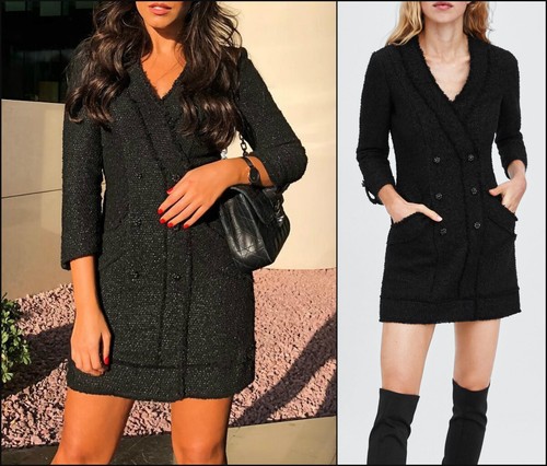 Zara tweed abito - abito, blazer