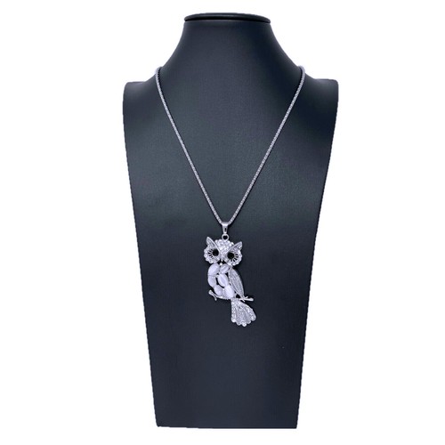 Collana lunga gufo pietra - collana,