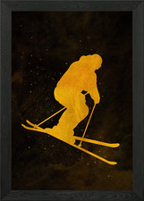 Skier Framed Wall Art Poster