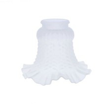 Vetro di ricambio paralume per lampade e lampadari in stile liberty  BIANCO