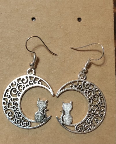 Orecchini gatto luna - orecchini, e