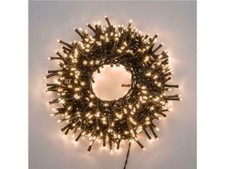 Catena luminosa 1000 led bianco CALDO Interno/Esterno 50mt LUCI ALBERO NATALE