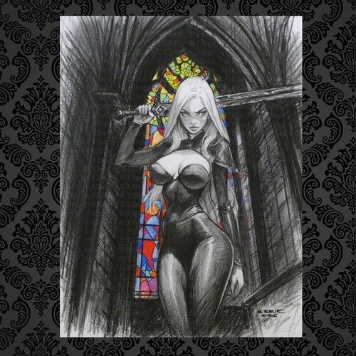 Pinup art originale - -, matita