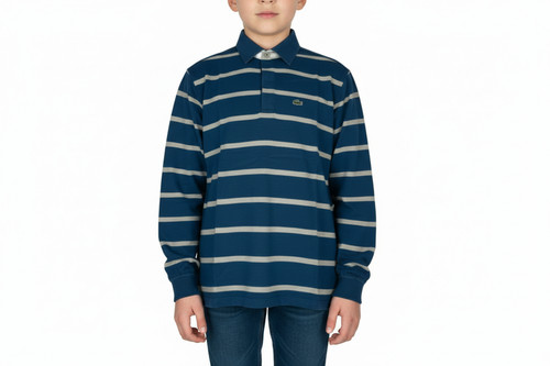 Polo lacoste blu maniche - blu,