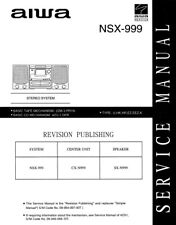CD SERVICE MANUAL AIWA NSX-999 CX-N999 SX-N999 SCHEMI ESPLOSI RICAMBI INGLESE