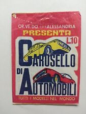 bustina figurine CAROSELLO DELLE AUTOMOBILI ORVEDO SIGILLATA PIENA