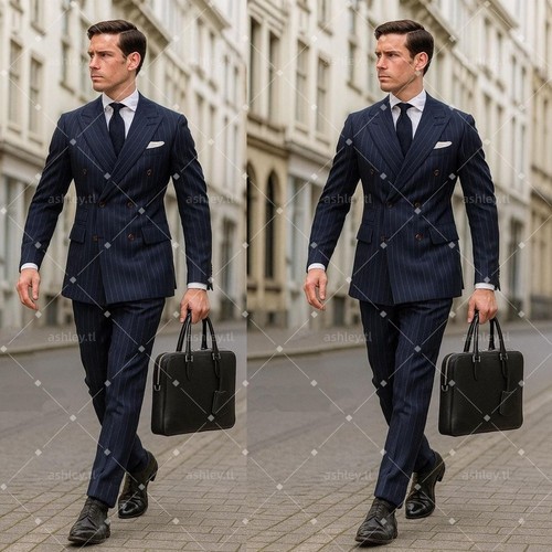 Abito uomo navy doppiopetto - abito,