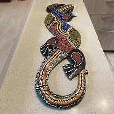 Scultura Geko In Legno