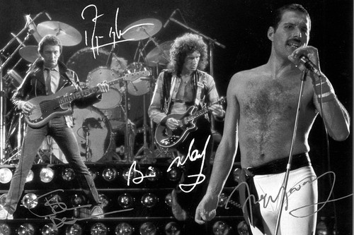 Queen autografi gruppo - queen, ++autografi++++gruppo