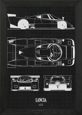 Quadro Lancia LC2 con cornice