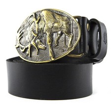 Cintura in pelle con fibbia in