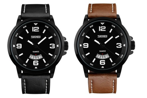 Orologio uomo skmei marrone - orologio,