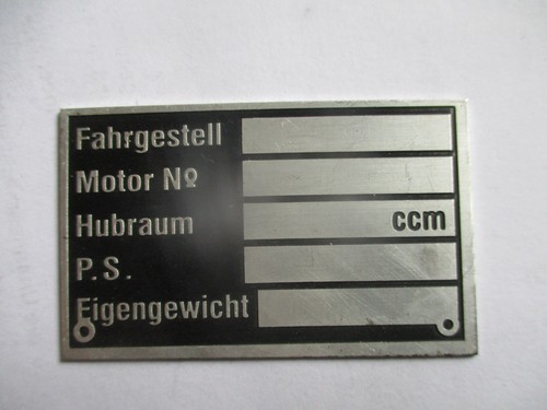 Targa telaio s86 neutro moto - targa,