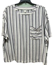 Caslon Ivory Striped Relaxed