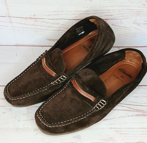 Clarks mens soft brown suede - clarks,