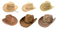 Cappelli da cowboy in paglia