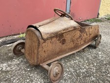 MACCHINA PEDALI LATTA ANNI 30 40 AUTO MACCHININA PEDAL CAR DEVILLAINE