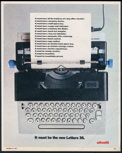 Macchina scrivere olivetti - da,