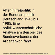 Alten[hilfe]politik in der