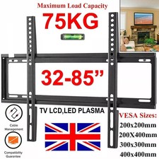 SUPPORTO STAFFA PARETE TV SLIM PER 40 42 50 55 70 80 85 POLLICI PIATTO 3D LCD LED PLASMA