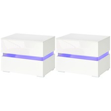 HOMCOM Set di 2 Comodini