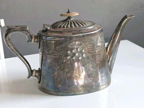 Victorian silver teapot parkin - victorian,