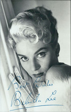 bn342 autografo stampato su foto di  lee belinda attrice actress