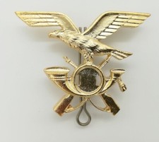 FREGIO CAPPELLO ALPINO FUCILIERI IN METALLO DORATO PER NORVEGESE