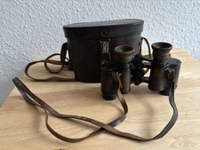 Vecchio binocolo Feldstecher Oigee Berlin con custodia Oigesport 8x24 D.R.P.