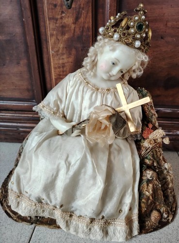 Gesù bambino madonna cera - bambino,