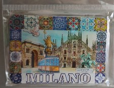 MAGNETE CALAMITA METALLO FRIGO  SOUVENIR FRIDGE MAGNET MILANO LOMBARDIA