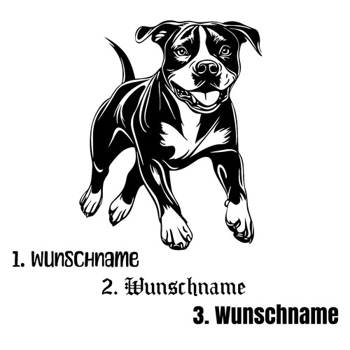 Adesivo cane staffordshire - adesivo,