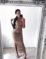 Abito nudo Arricciato Aderente