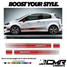 Adesivi Fasce Laterali Fiat Grande Punto Evo Abarth Strisce Grafiche Sotto Porta