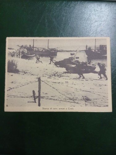 Cartolina militare sbarco - militare,