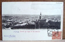 Pinerolo dal poggio di San Maurizio [piccola, b/n, viaggiata]