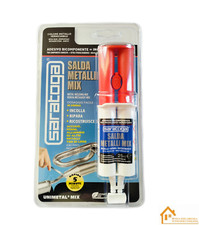 COLLA ADESIVO BICOMPONENTE RAPIDO ACCIAIO LIQUIDO SALDA METALLI ML.25 SARATOGA